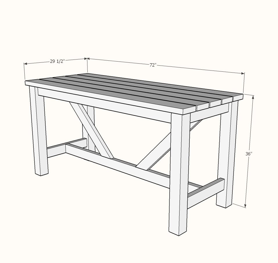 Outdoor Bar Table Ana White